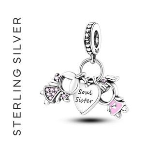 🐘🐘 925 Sterling Silver Forever Soul Sister Charm